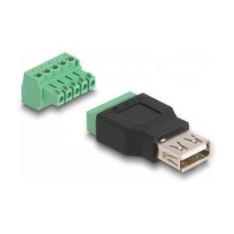 DeLOCK Adaptador USB 2.0 Tipo-A Hembra a Bloque de Terminales 5 Pines - 2 Piezas, Negro, Verde Precio: 5.2877. SKU: B128RFGX5M