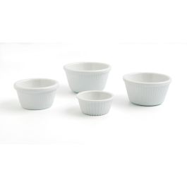 Quid Professional Ramekin Redondo 100% Melamina Blanco 8,5x8,5x4,5 cm (24 Unidades) Profesional, Extra Resistente y Apto Lavavajillas