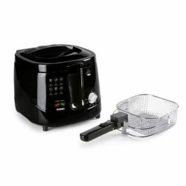 Domo DO461FR Freidora Eléctrica Classic 2.5L, 1800W, Cool Touch, Termostato Ajustable, Tazón Antiadherente, Negro