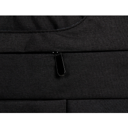 Q-connect Funda para portátil 15,6" con Asas Retráctiles, Cremallera, 3 Bolsillos Exteriores, Negro