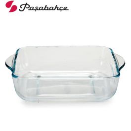 Bandeja Cuadrada con Asas 1950ml Pasabahce - Vidrio Borosilicato 22x6x25.5cm (6 Unidades)