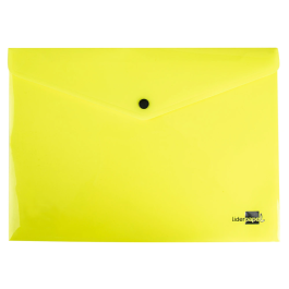 Liderpapel Carpeta Dossier Broche Polipropileno Din A4 Amarillo Fluor Opaco Capacidad 50 Hojas