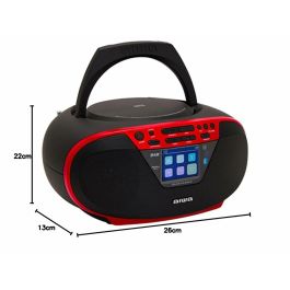 Radio CD MP3 Aiwa BBTU500DAB/RD Rojo FM