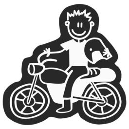 Abc Adhesivo Familia Hombre Moto ADH06681