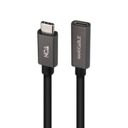 Nano Cable 10.01.4402 Cable Alargador USB 3.2 Tipo-C Macho - Tipo-C Hembra, 2m, Negro, 20Gbps