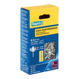 Rapid Caja 500 remaches Ø3.2x8mm aluminio alto rendimiento 5001431