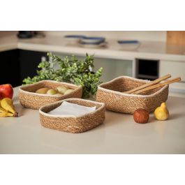 Privilege Set 3 Cestas Mimbre Cuadradas 23 cm, 20 cm, 17 cm (4 Cajas)