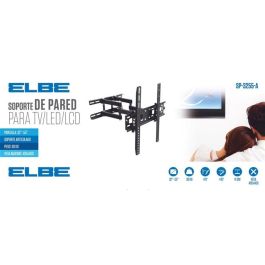 Elbe Soporte Pared Articulado SP-3255-A para TV 32'-55', Giro ±45°, Inclinación 10°, Soporta hasta 30kg, VESA Compatible