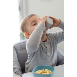 Beaba Vajilla y Juego de Comida de Silicona 4 Piezas: Plato y Cuenco con Ventosa, Vaso y Cuchara para Bebé 2ª Edad - Jungle