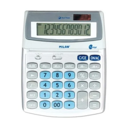 Milan Calculadora 152512BL Gris 12 Dígitos con 3 Teclas de Memoria, Cálculo de Márgenes y Panel Metálico Precio: 18.79000046. SKU: B1F3A8L3C7