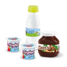 Ecoiffier Chef Pack Accesorios Cocina Dinette - Set de Alimentos de Juguete: Botellas, Leche, Ketchup, Yogures y Naranjas +18 meses Ecoiffier Chef Pack Accesorios Cocina Dinette - Set de Alimentos de Juguete: Botellas, Leche, Ketchup, Yogures y Naranjas +18 meses