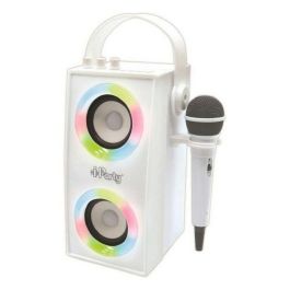 Lexibook iParty Altavoz Bluetooth Portátil con Micrófono y Efectos de Luz, Sonido Potente 24W, Bluetooth 5.0, USB, SD, Aux