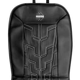 Momo Respaldo de Asiento Coche Carrera Negro-Gris MLSCU37BG, con 10mm Espuma, Universal, Cómodo y Duradero