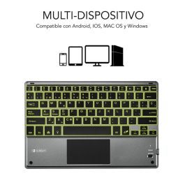 SUBBLIM Teclado Smart Backlit BT Keyboard Touchpad Grey SUBBLIM Teclado Smart Backlit BT Keyboard Touchpad Grey