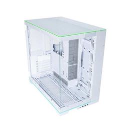 Lian Li G99.O11DERGBW.00 Torre PC Gaming O11D EVO RGB Blanca E-ATX, Vista Panorámica con Vidrio Templado y ARGB