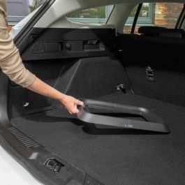 Rati V01762 Cesta de la compra para coche, antideslizante y segura, con adaptador de fijación, plástico reciclado y diseño moderno, Azul Rati V01762 Cesta de la compra para coche, antideslizante y segura, con adaptador de fijación, plástico reciclado y diseño moderno, Azul