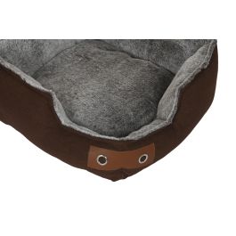 DKD Home Decor Cama Mascota Azul Marino Marron Beige 60 x 60 x 20 cm Set de 3