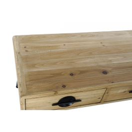 DKD Home Decor Mesa Centro Rebin Loft Marron Negro Abeto Metal 100 x 50 x 52.5 cm