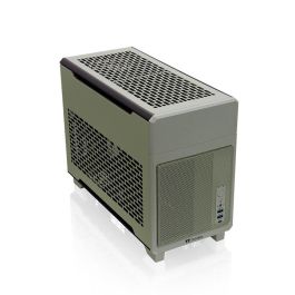 Thermaltake TR100 Mini Tower PC Verde - Caja Compacta Compatible SFX para Ventiladores 120/140mm, Radiadores 120/240mm y HDD 2.5"
