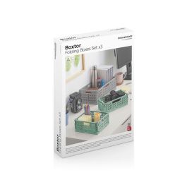 Set de 3 Cajas Organizadoras Plegables y Apilables Boxtor InnovaGoods Set de 3 Cajas Organizadoras Plegables y Apilables Boxtor InnovaGoods
