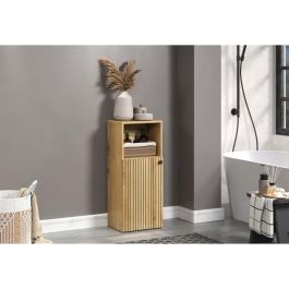 Mueble de baño - Decoración roble - L40 x H95 x D31cm - PURE BLISS Mueble de baño - Decoración roble - L40 x H95 x D31cm - PURE BLISS