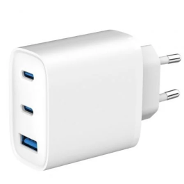 SPC Cargador de Pared Ultra Fast Charger 4342B | 65W | 2x USB Tipo-C, 1x USB | Blanco Precio: 30.59000032. SKU: B1HZQ2H5LQ