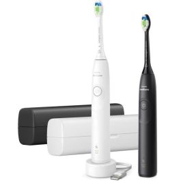 Philips HX7109/01 - Cepillo de Dientes Eléctrico Sónico Sonicare Serie 5300, Pack Doble con Dos Mangos en Blanco y Negro Philips HX7109/01 - Cepillo de Dientes Eléctrico Sónico Sonicare Serie 5300, Pack Doble con Dos Mangos en Blanco y Negro