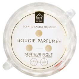 Home Deco Factory Vela Perfumada Higo con Cubitera de Vidrio 3 Mechas 700g Duración 50 Horas