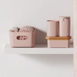 Today TOD3574641271237 Conjunto de ducha Cesta tapete cortina Rosa