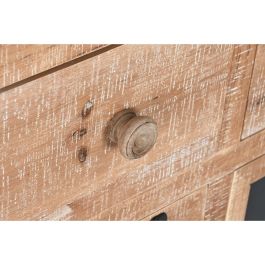 DKD Home Decor Cajonera Cottage 16 Cajones Hecha a Mano, Abeto y Metal, Natural/Negro, 110x40x92.5 cm DKD Home Decor Cajonera Cottage 16 Cajones Hecha a Mano, Abeto y Metal, Natural/Negro, 110x40x92.5 cm