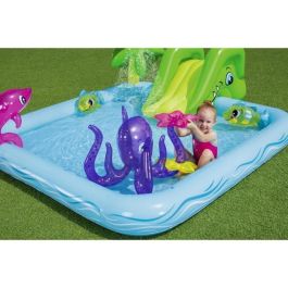 Bestway Piscina Infantil Zona de Juegos Acuático Fantástico 239 x 206 x 86 cm con Fuente y Tobogán