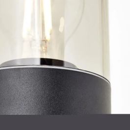 Brilliant Outdoor Applique 2L con detector, Depoli Black, 2x27W, Bombilla no incluida