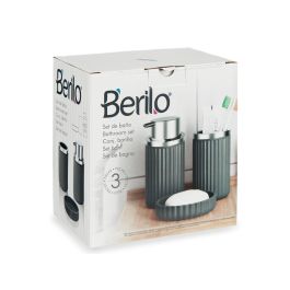 Set Baño 3 Pzs Antracita Berilo 10X16CM (12 Unidades) Set Baño 3 Pzs Antracita Berilo 10X16CM (12 Unidades)
