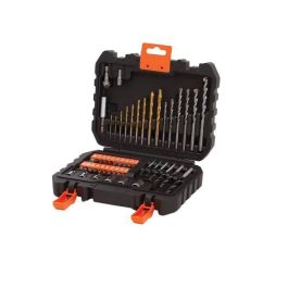 BLACK+DECKER Juego de perforación y atornillado de 50 piezas: Brocas para Metal, Concreto, Madera y Puntas de Destornillador de 25mm