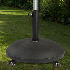 Base para Sombrilla Aktive Negro 25 kg Con ruedas Base para Sombrilla Aktive Negro 25 kg Con ruedas
