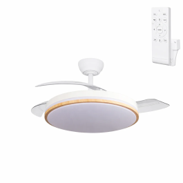 Ventilador DC Blanco/Haya 60W 6980lm 3500-4000-6500K 3 Aspas 6 Velocidades 107cm Precio: 80.6949. SKU: B1HBFGAJ95