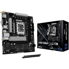 ASRock H810M-X WiFi LGA 1851 para Intel Core Ultra Series 2 DDR5-SDRAM hasta 128GB con WiFi y Bluetooth 5.0 Micro ATX