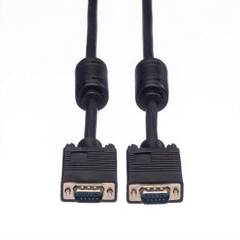 ROLINE 11.04.5260 Cable VGA HD15 Macho-Macho con Ferrita 10m Negro