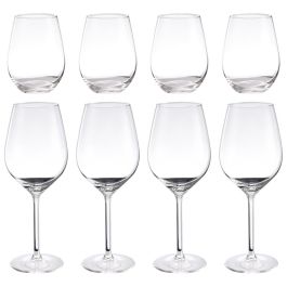 Day Juego Cristalería 8 Piezas: 4 Vasos 350ml y 4 Copas Vino 500ml