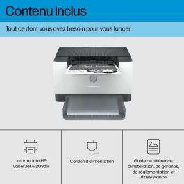 HP Impresora Láser Monocromo LaserJet M209Dw con Wi-Fi y Dúplex Automático, 30 ppm, Compacta para Hogar y Pequeña Oficina