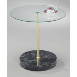 DKD Home Decor Mesita Auxiliar Moderno Dorado Negro Acero Cristal 45 x 50 x 45 cm Precio: 48.50000045. SKU: B14AFPLDA2