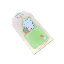 Imaginovo Bloc notas adhesivas Bunny verde 60x125 mm con soporte 20 hojas