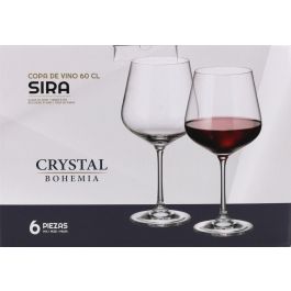 Bohemia Set de 6 Copas de Vino Sira 600 cc - Colección Bohemia (4 Cajas)