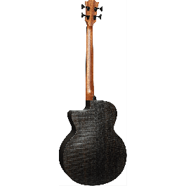 LAG Bajo Acústico Jumbo A/E Natural Satinado - Cuerpo de Brankowood y Eucalipto Ahumado, Electrónica Stage-LAG