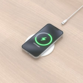 Aisens ASCH-15W1WC057-W Base de Carga Inalámbrica USB-C 15W para Móvil Qi Compatible Blanco