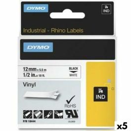 Cinta Laminada para Rotuladoras Rhino Dymo ID1-12 12 x 5,5 mm Negro Blanco Vinilo Autoadhesivas (5 Unidades) Precio: 105.50000043. SKU: S8424201
