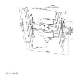 Neomounts Soporte de TV para Columna WL35S-910BL16 Inclinable para Pantallas de 40-75 Pulgadas y 50 kg, Color Negro
