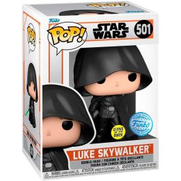 FUNKO Star Wars Mandalorian Luke Skywalker Exclusivo Figura POP Vinilo 9cm