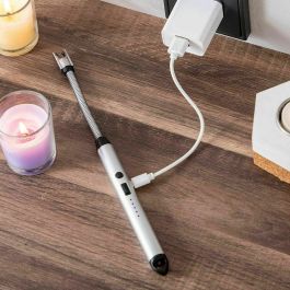 Pack Barbacoa Plegable de Acero Inoxidable para Carbón y Encendedor Eléctrico Recargable y Flexible InnovaGoods