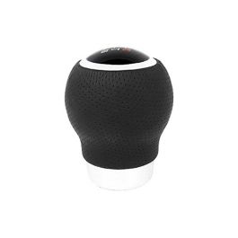 Abc POM30165 Pomo de Palanca de Cambios Corto de Piel Negra con Gatillo y Diámetro 27 mm - Calidad OEM